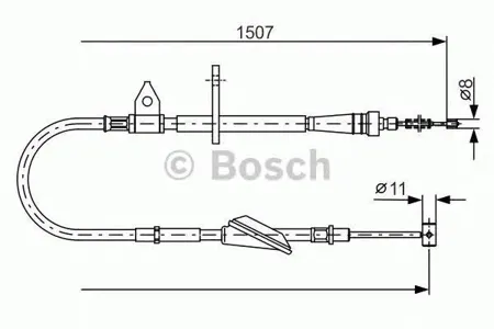 BOSCH 1987477995 Трос ручного тормоза п. Opel Agila 1.01.2 C 00>