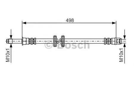 BOSCH 1987481006 Шланг тормозной задн. L540 Mercedes W639 Viano Vito 2.2CDi3.2 03>