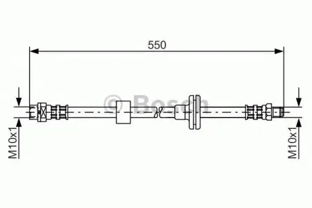 BOSCH 1987481056 Шланг тормозной перед. BMW X3 E83 2.0-3.0 04> L=540