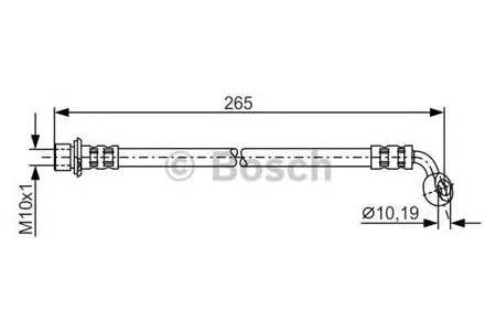 BOSCH 1987481127 Шланг тормозной задн. л. Toyota Land Cruiser 4.74.2TD 98> L=265