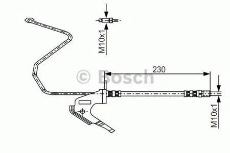 BOSCH 1987481161 Шланг тормозной задн. лев. Opel Astra H 04>