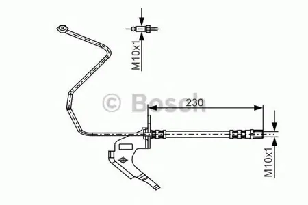 BOSCH 1987481162 Шланг тормозной задн. прав. Opel Astra H 1.4 16v1.6 16v1.8 16v 03.04>