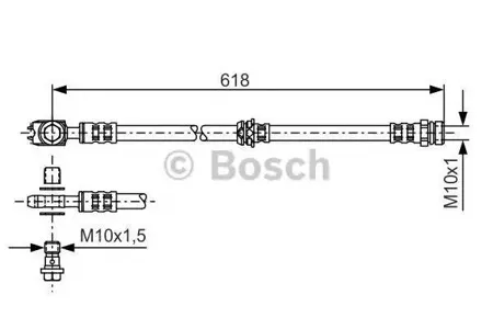 BOSCH 1987481173 Шланг тормозной перед. VW Passat 1.62.03.0FSi1.9TDi2.0TDi 05> L=615