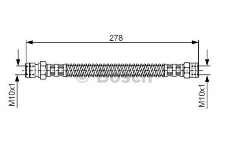 BOSCH 1987481280 Шланг тормозной задн. L=278 Porsche 911 <93