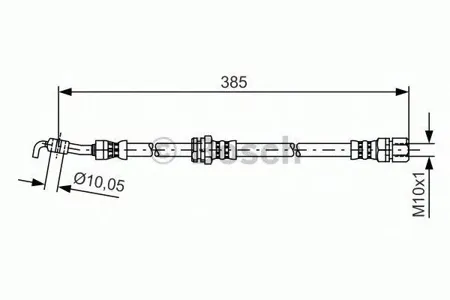 BOSCH 1987481385 Шланг тормозной задн. левый L=385 Chevrolet Lacetti all 04>