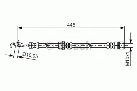 BOSCH 1987481386 Шланг тормозной задн. правый L=450 Chevrolet Lacetti all 04>