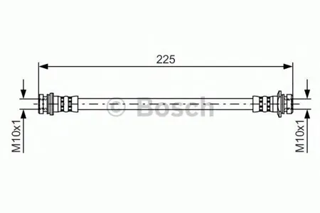 BOSCH 1987481387 Шланг тормозной задн. Chevrolet Aveo , Daewoo Aveo 1.41.6 02> L=225