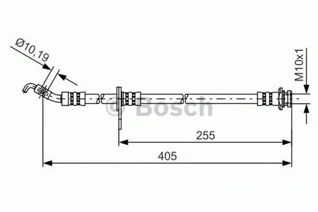 BOSCH 1987481403 Шланг тормозной перед. Suzuki SX4Swift, Fiat Sedici 1.2-2.01.3DDiS 06> L=405