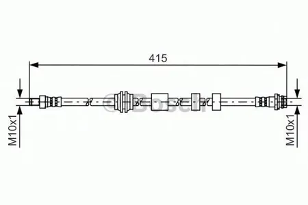 BOSCH 1987481425 Шланг тормозной перед. L=415 Ford Mondeo C-Max Galaxy , Volvo S60S80 all 06>
