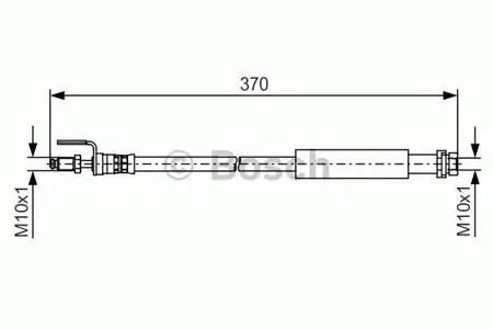BOSCH 1987481487 Шланг тормозной перед. L=370mm с ABS Ford Transit 06>