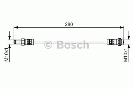 BOSCH 1987481488 Шланг тормозной задн. левый Ford Transit V347 06>
