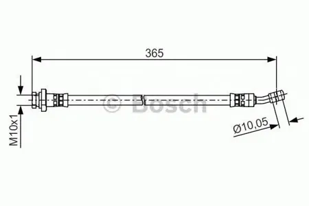 BOSCH 1987481499 Шланг тормозной зад. Hyundai Tucson 2.02.72.0 CRDi 04> L=365 без ABS