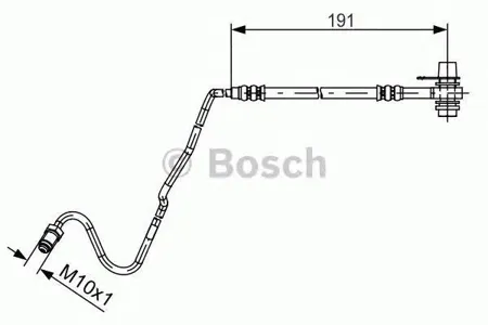 BOSCH 1987481537 шланг торм.задн.правый Seat Ibiza IV 1.2-2.0 02-09, VW Polo IV 1.2-2.01.9TDi 01-09