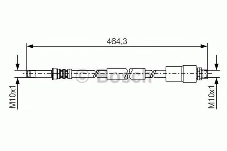 BOSCH 1987481541 Шланг тормозной задн. L=460 Mercedes Sprinter (906) 5-t 06>