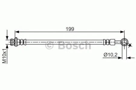 BOSCH 1987481698 Шланг тормозной задн. внеш. Nissan Juke 1.6 10>