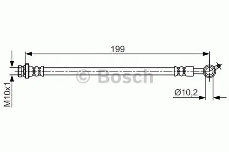 BOSCH 1987481699 Шланг тормозной задн. прав. Nissan Juke 1.6 10>