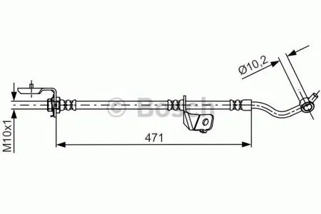 BOSCH 1987481716 Шланг тормозной перед. ПРАВЫЙ