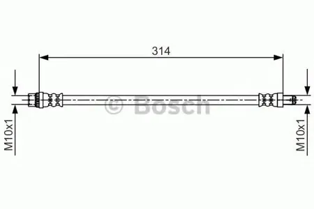 BOSCH 1987481718 Шланг тормозной задн. Renault Laguna all 93> L=282
