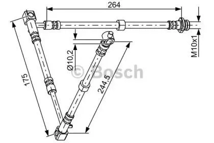BOSCH 1987481836 Шланг тормозной перед. ЛЕВЫЙ