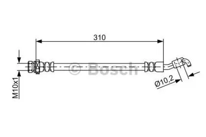BOSCH 1987481891 Шланг тормозной задн. ПРАВЫЙ