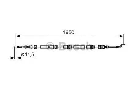 BOSCH 1987482016 Трос ручного тормоза 1650mm