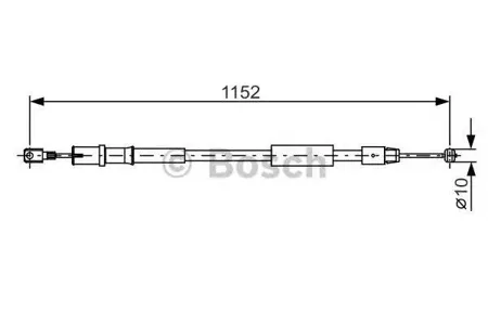 BOSCH 1987482025 Трос ручного тормоза правый Mercedes Viano Vito 03>