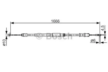 BOSCH 1987482032 Трос ручного тормоза зад.лев.+прав. Mercedes Sprinter all 06>