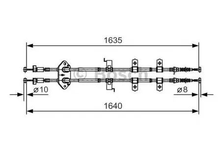 BOSCH 1987482054 Трос ручного тормоза Mazda 6 1.8-2.3iD 02-07