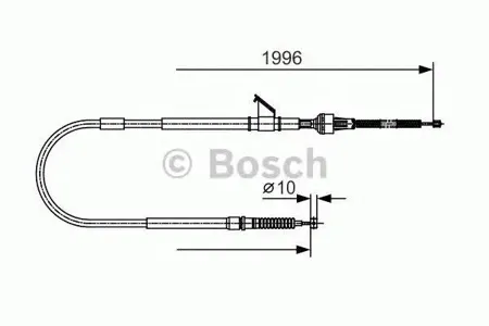 BOSCH 1987482068 Трос ручного тормоза лев,прав.