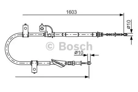 BOSCH 1987482080 Трос ручного тормоза правый Subaru Forester Impreza 1.62.0i 97>