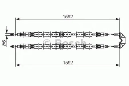 BOSCH 1987482102 ТРОС ТОРМОЗНОЙ