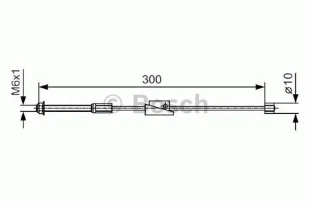 BOSCH 1987482132 Трос ручного тормоза L=300 Ford Fiesta Fusion 02>