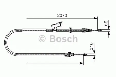 BOSCH 1987482133 Трос ручного тормоза левый Ford Galaxy Mondeo C-Max all 07>