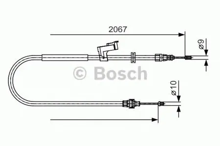 BOSCH 1987482134 Трос ручного тормоза правый Ford Galaxy Mondeo C-Max all 07>