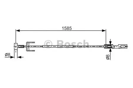 BOSCH 1987482145 Трос ручного тормоза задний внутр. Nissan Primastar all LWB 01>