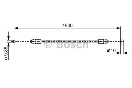 BOSCH 1987482187 Трос ручного тормоза Audi Q7 Touareg 16301422мм