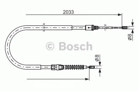 BOSCH 1987482190 Трос ручного тормоза п.+л. Peugeot 308, Citroen C4 all 07>