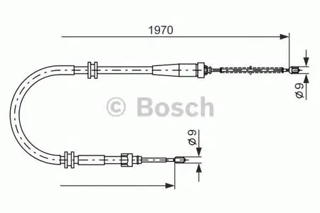 BOSCH 1987482253 Трос ручного тормоза L