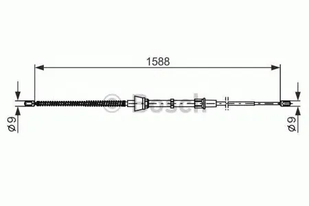 BOSCH 1987482266 Трос стояночного тормоза лев,прав VW Polo Sedan I 09-