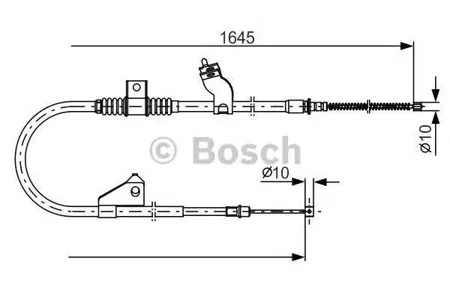 BOSCH 1987482275 Трос ручного тормоза задний левый L=1435 Mitsubishi Outlander , Citroen C-Crosser 07>