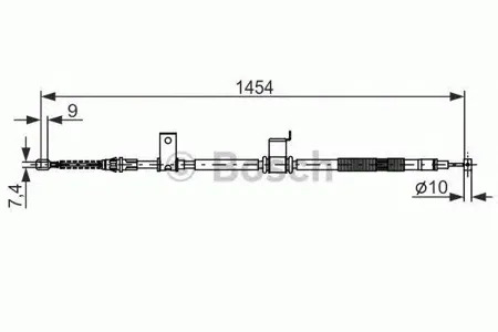 BOSCH 1987482294 Трос ручного тормоза правый L=12771454 Chevrolet Captiva 2.0D, Opel Antara 2.4