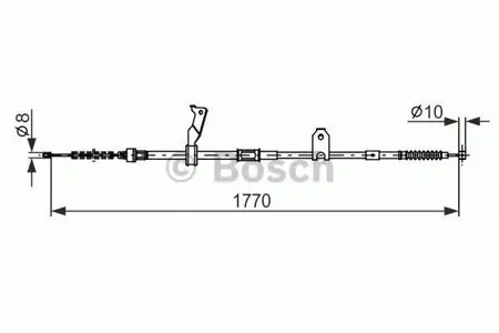 BOSCH 1987482300 трос ручникаL=1770/1473,d=8/10 лев.Toyota Avensis 1.6-2.4/2.2D 03-08