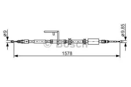 BOSCH 1987482314 Трос ручника левый Land Rover Freelander all 06>