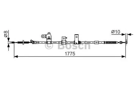 BOSCH 1987482347 Трос ручного тормоза левый задний L1775, d810 Toyota Prius I дв.NHW20 97-00