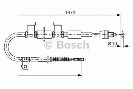 BOSCH 1987482362 Трос ручного тормоза правый L=1673 Kia Ceed 1.4-2.0iCRDi 06>