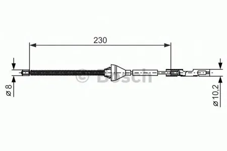 BOSCH 1987482370 ТРОС ТОРМОЗНОЙ ЛЕВЫЙ