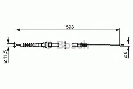 BOSCH 1987482379 Трос ручного тормоза задний VW Jetta all 10>