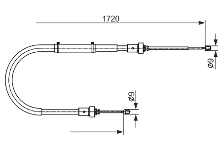 BOSCH 1987482411 Трос ручного тормоза Renault Duster 4X4 10>