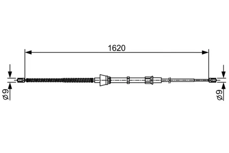 BOSCH 1987482448 Трос ручного тормоза п.+л. Skoda Octavia all 96>