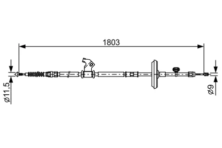 BOSCH 1987482508 Трос ручного тормоза зад. прав.L=1803 Chevrolet Cruze 1.6-1.81.7CDI2.0CDI 09>